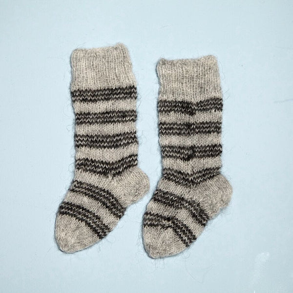 Hand Knitted Striped Stockings