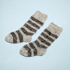 Hand Knitted Striped Stockings
