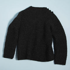 Horn Button Shoulder Sweater