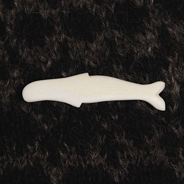 Bone 'Whale' Pin