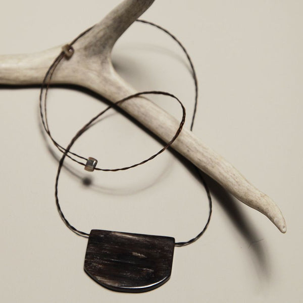 Sheep Horn 'Shield' Pendant Necklace
