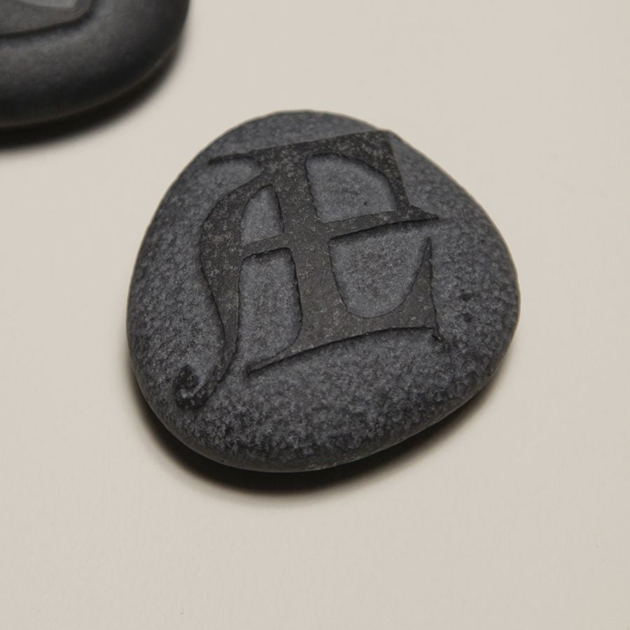 Hand-Cut Alphabet Stone