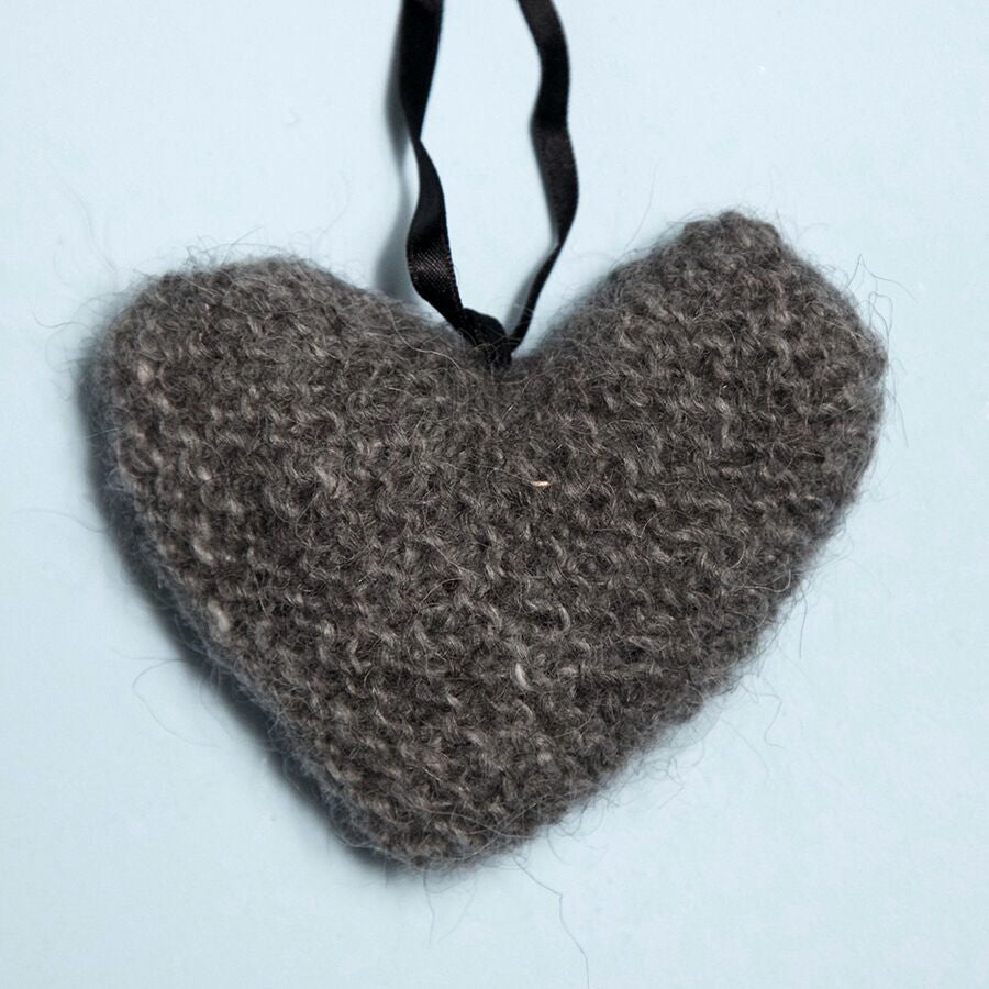 Hand Knitted Heart Ornament